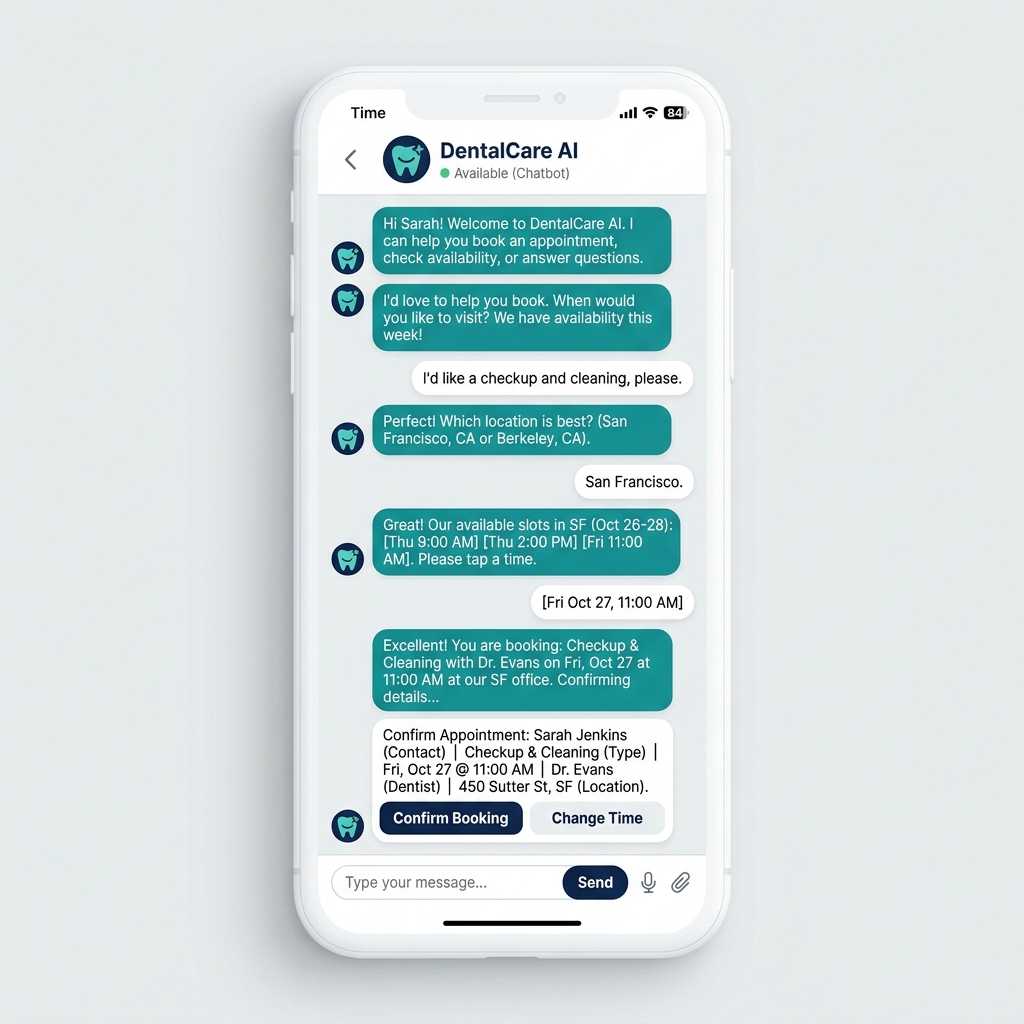 AI Dental Assistant Chatbot UI